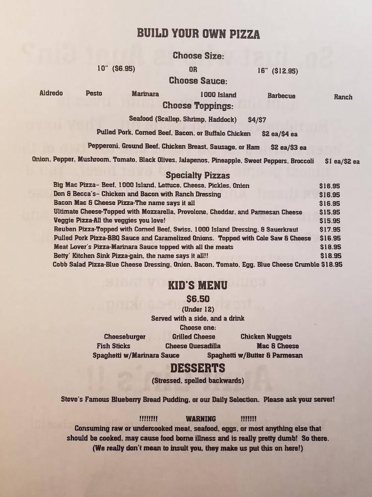 Aunt Gin's Restaurant Menu image 3