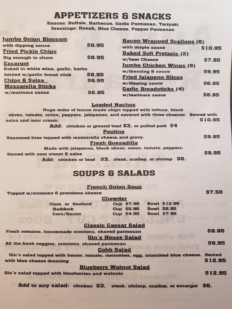 Aunt Gin's Restaurant Menu image 4